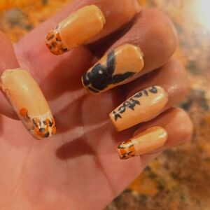 Playboy Custom Handpainted Nails (Coffin)